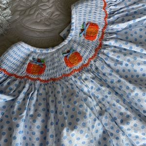 Cecil & Lou Blue Dot Pumpkin Top and Bubble Pants